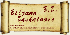 Biljana Daskalović vizit kartica